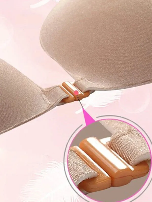 2-Pack Front Closure Strapless Silicone Push Up Bras
