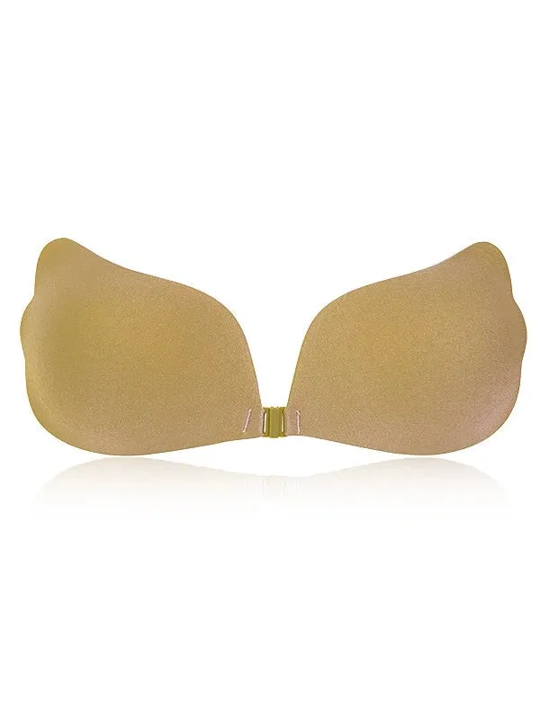 2-Pack Front Closure Strapless Silicone Push Up Bras