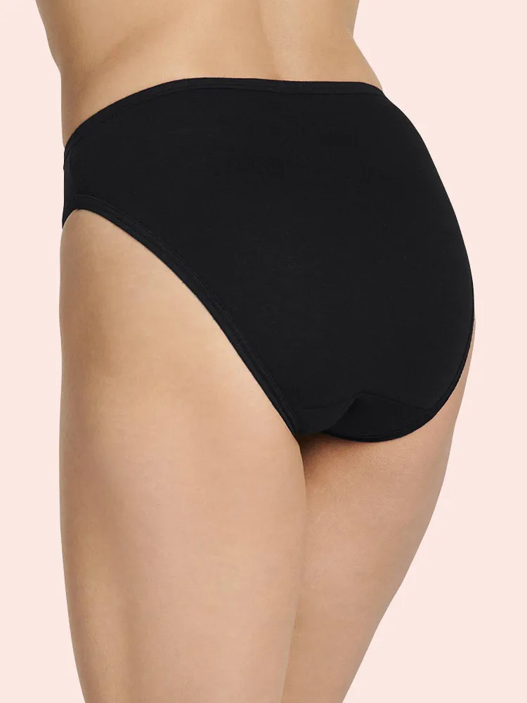 2-Pack Women's Cotton Sheer Elastic Soft Full Coverage Panties