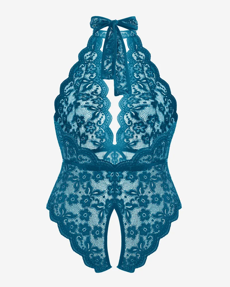 2 Packs Plus Size Lingerie Lace Halter Teddy