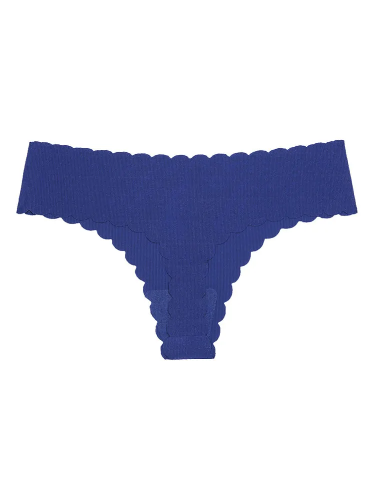 4-Pack Seamless Cotton Low Waist Thong Briefs