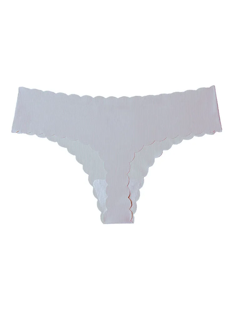 4-Pack Seamless Cotton Low Waist Thong Briefs