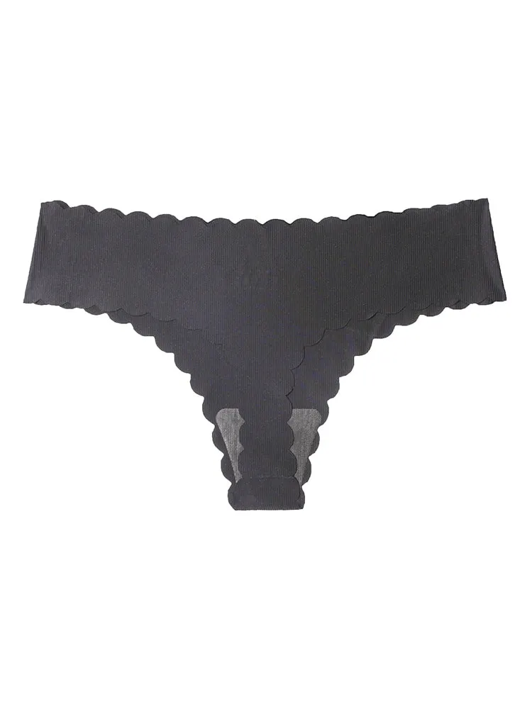 4-Pack Seamless Cotton Low Waist Thong Briefs