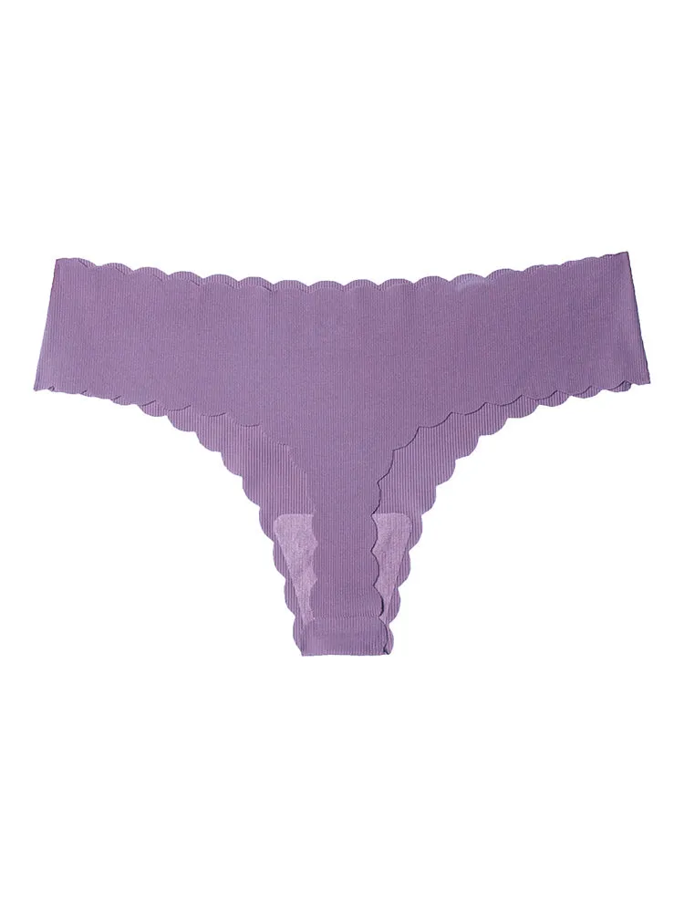4-Pack Seamless Cotton Low Waist Thong Briefs