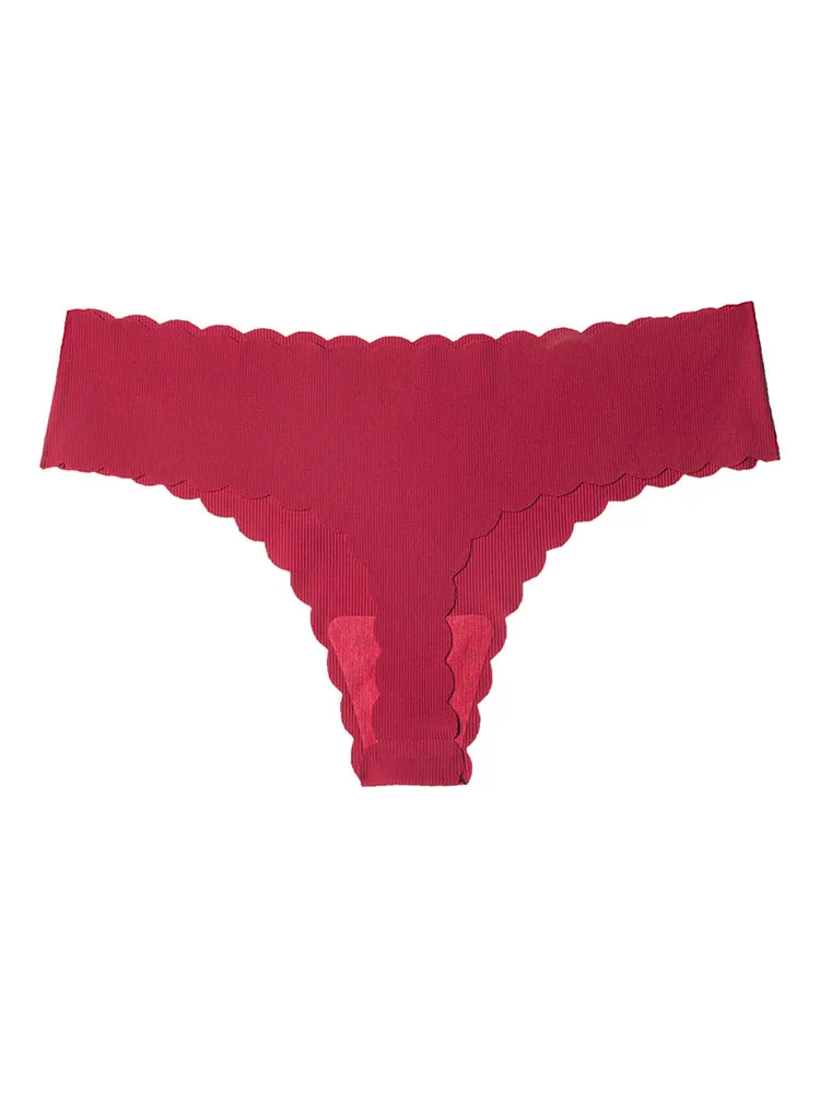 4-Pack Seamless Cotton Low Waist Thong Briefs