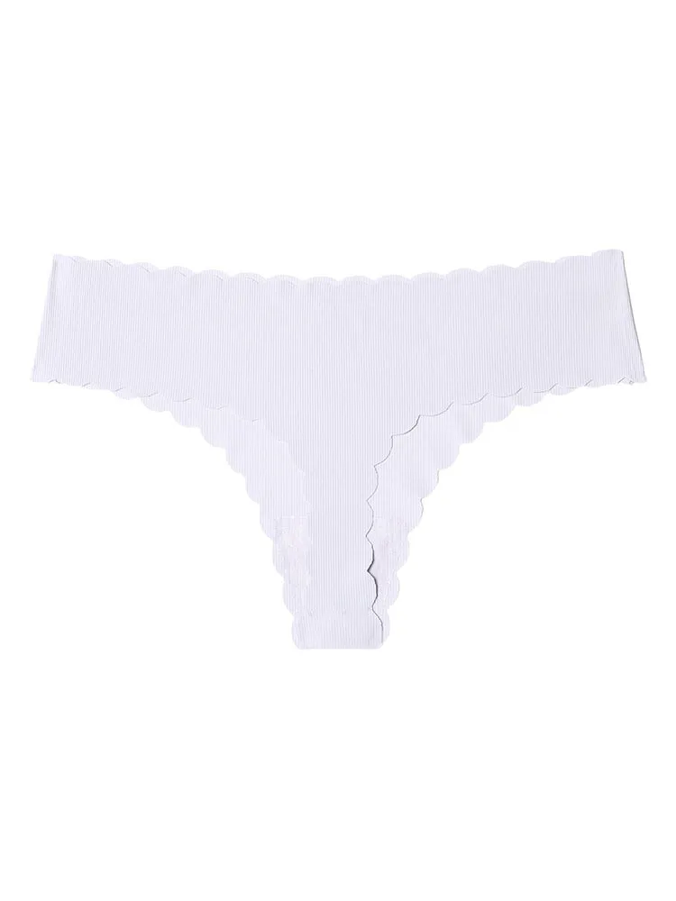4-Pack Seamless Cotton Low Waist Thong Briefs