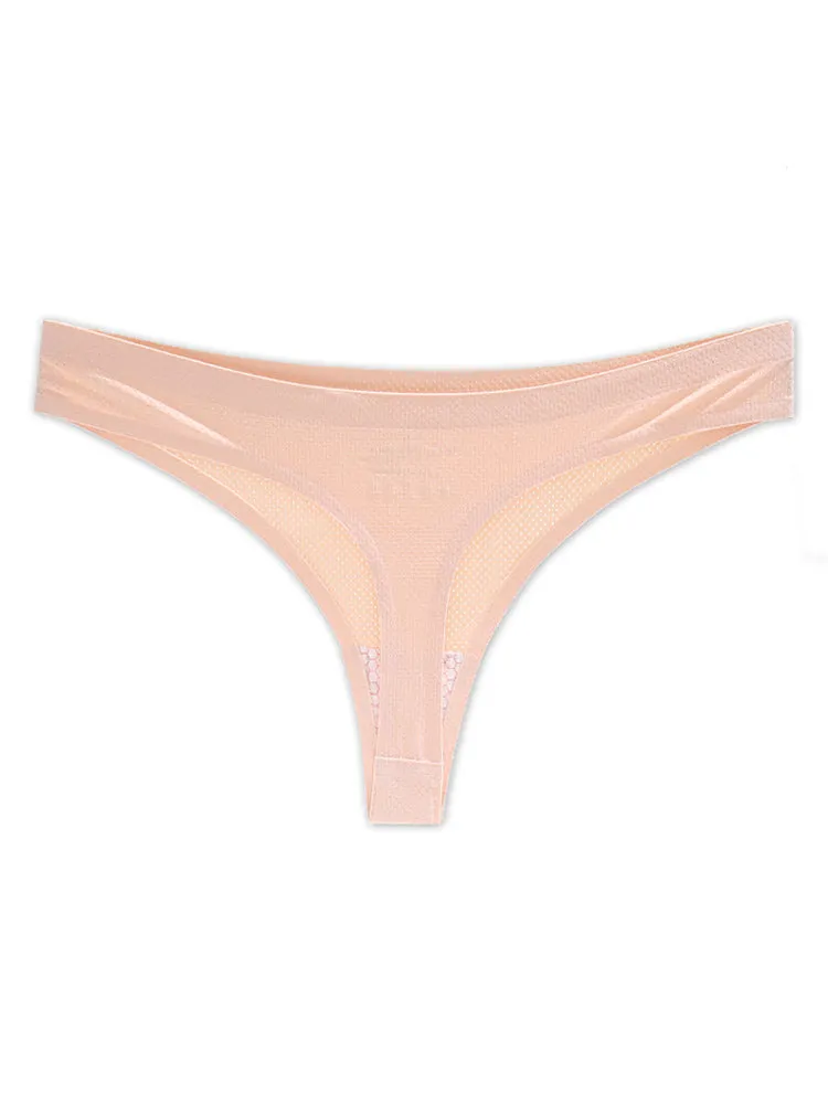 4-Pack Women's Sexy Seamless Invisible Thongs Panties
