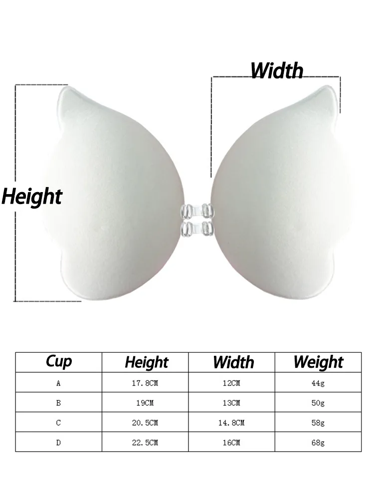 Adhesive Butterfly-Shaped Silicone Push-Up Invisible Bra