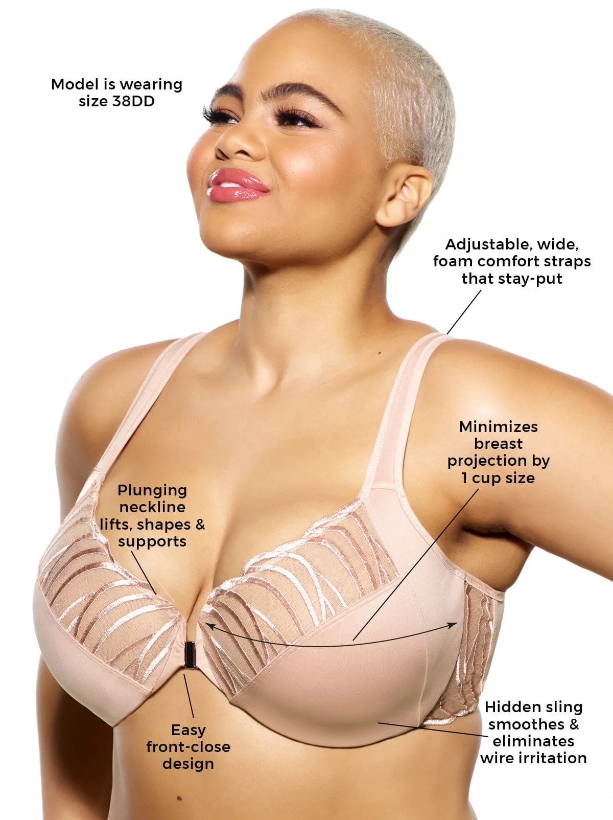 Angie Front Close Minimizer Bra 2-Pack