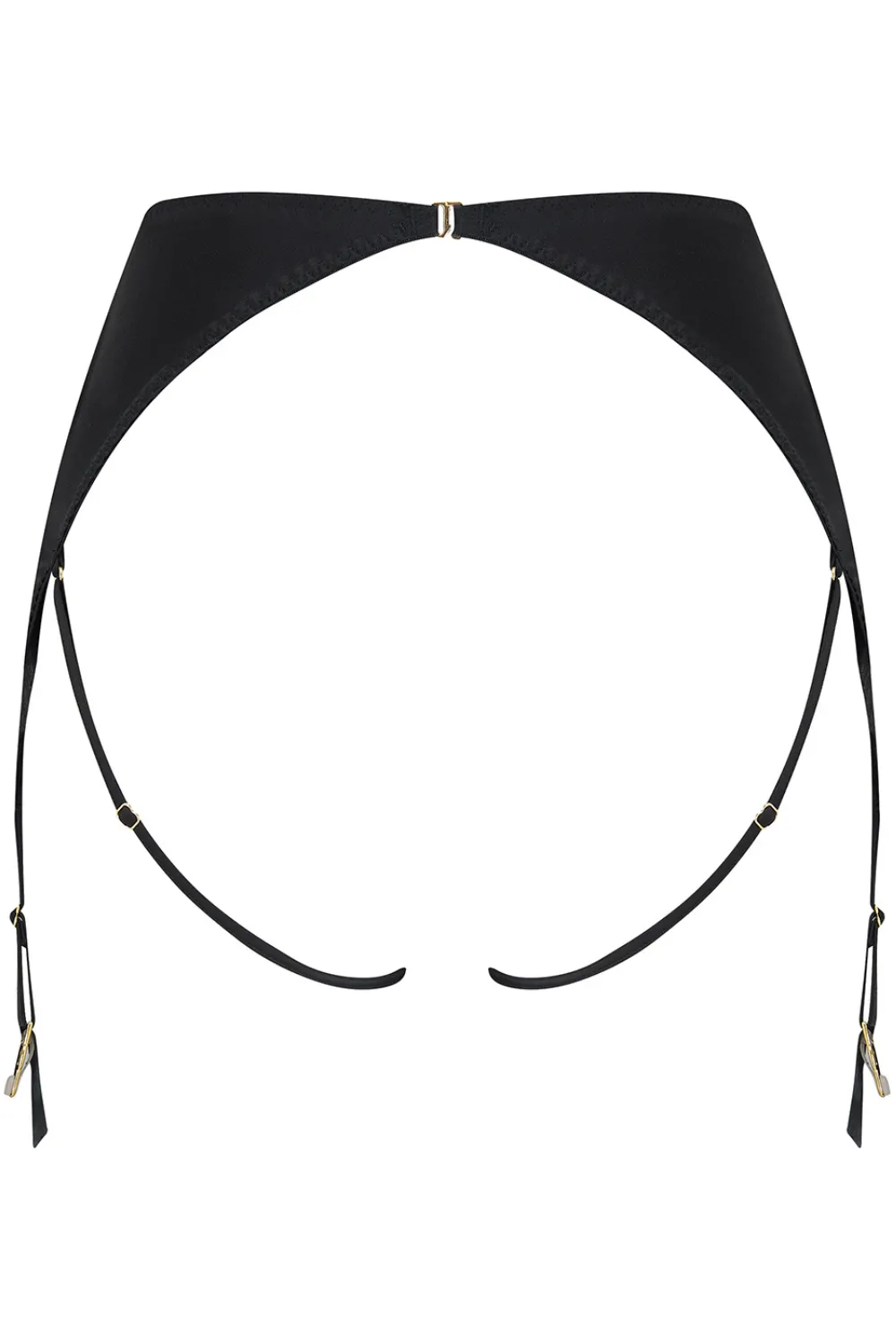 Athena Open Suspender Knicker Black
