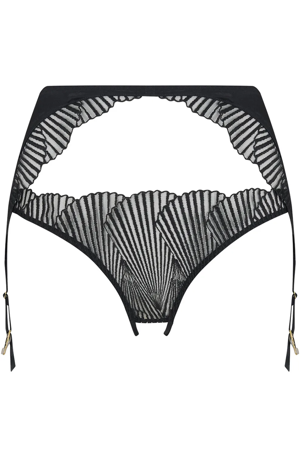 Athena Open Suspender Knicker Black