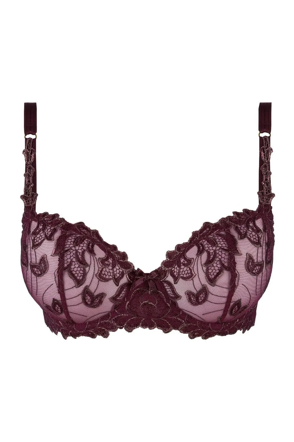 Axami Acai Berry Unlined Sheer Balconette Bra - Limited Edition