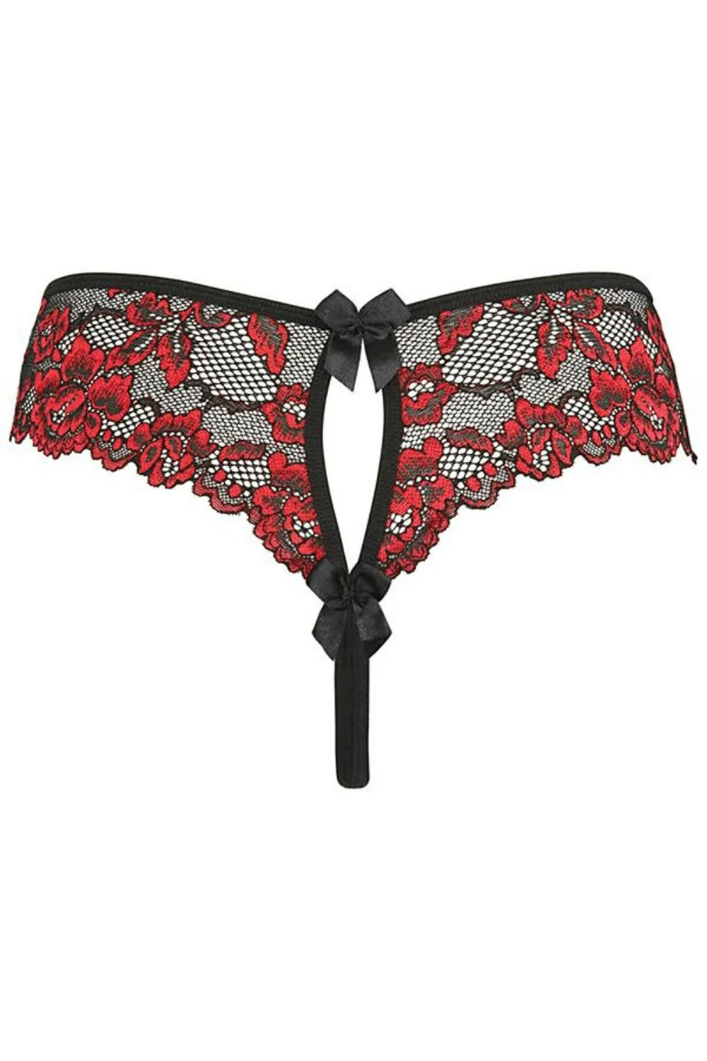 Axami Wild Roses Crotchless Thong