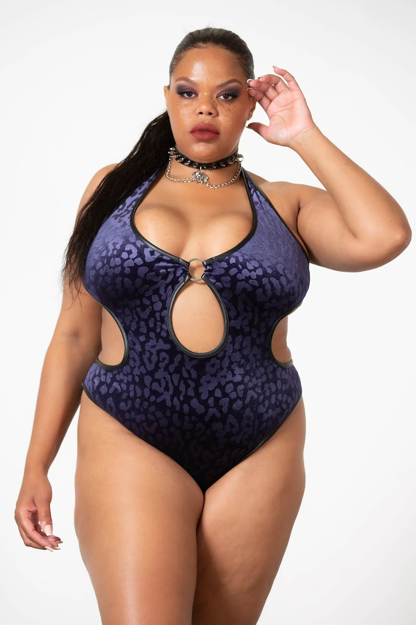 Barbarella Halter Bodysuit [PLUM]