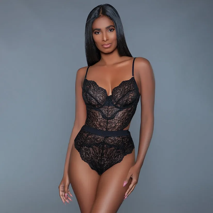 Bewicked Bettany Bodysuit-Black Medium-Boxed