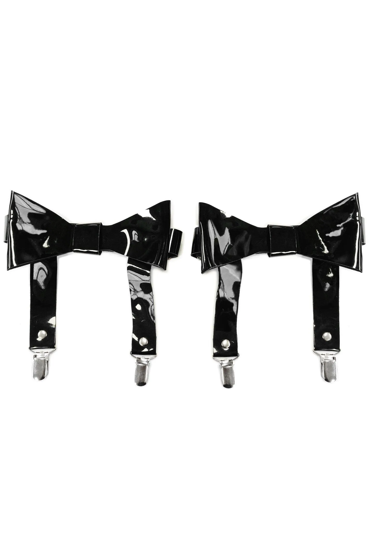 Black Patent Garters (Set Of 2)