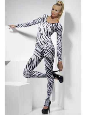Black/White Zebra Print Bodysuit - O/S