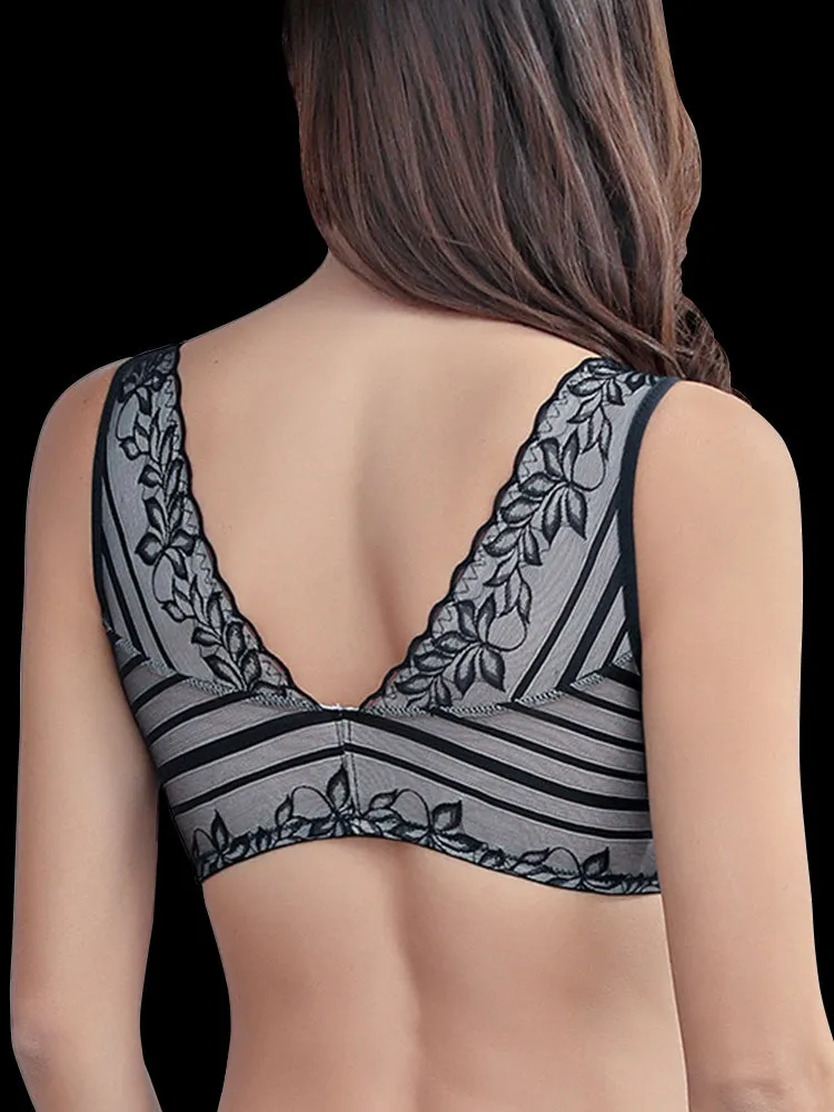 Breathable Push Up Zipper Front Bras