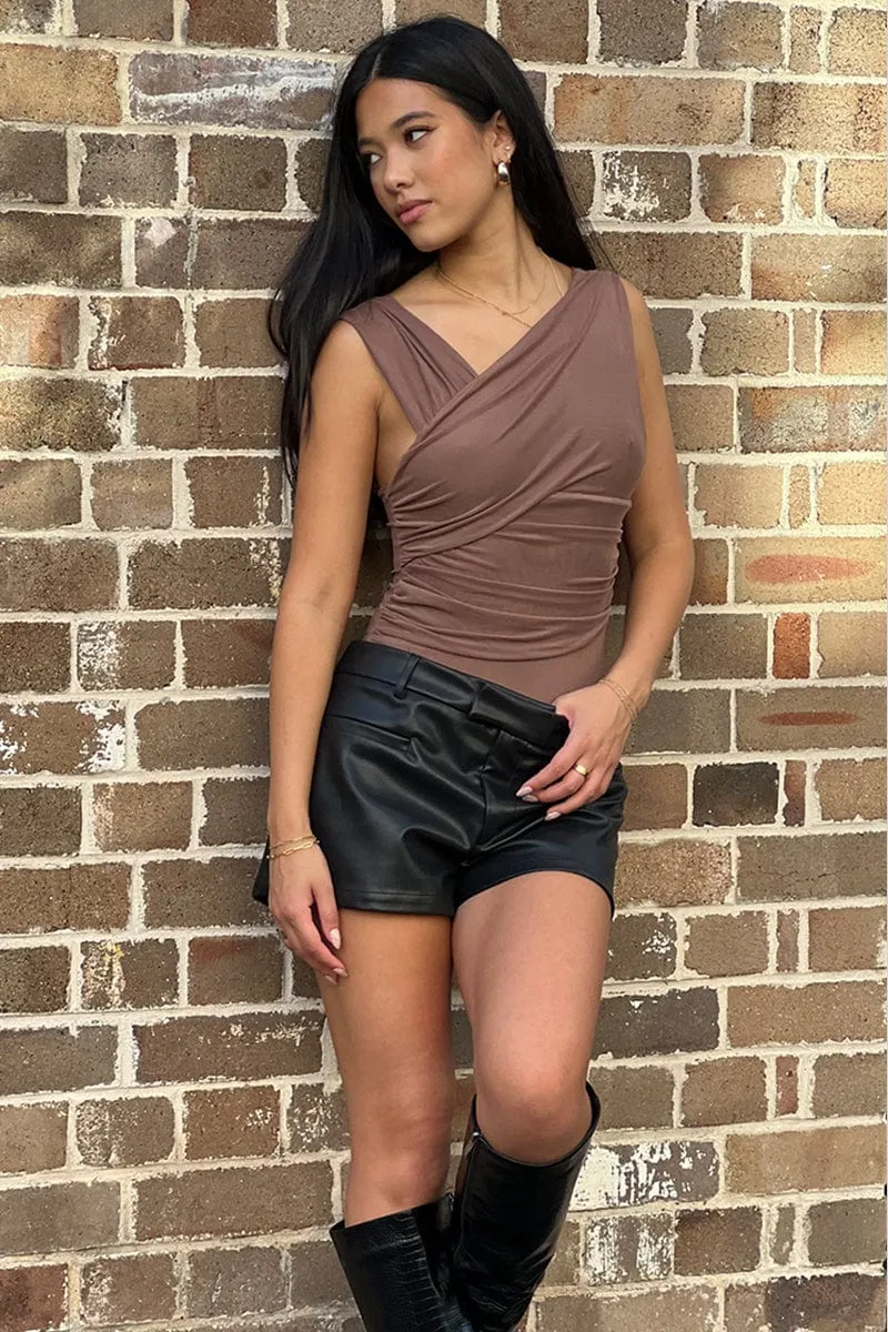 Brown Bodysuit Mesh