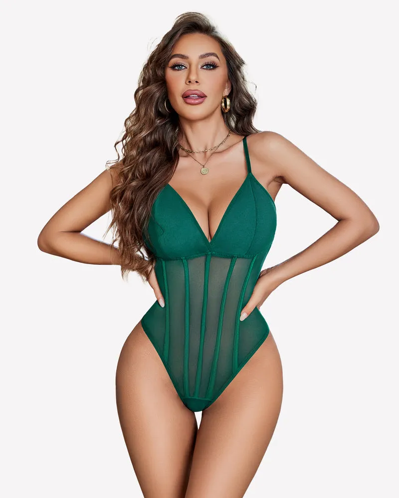 Cami Mesh Bustier Bodysuits