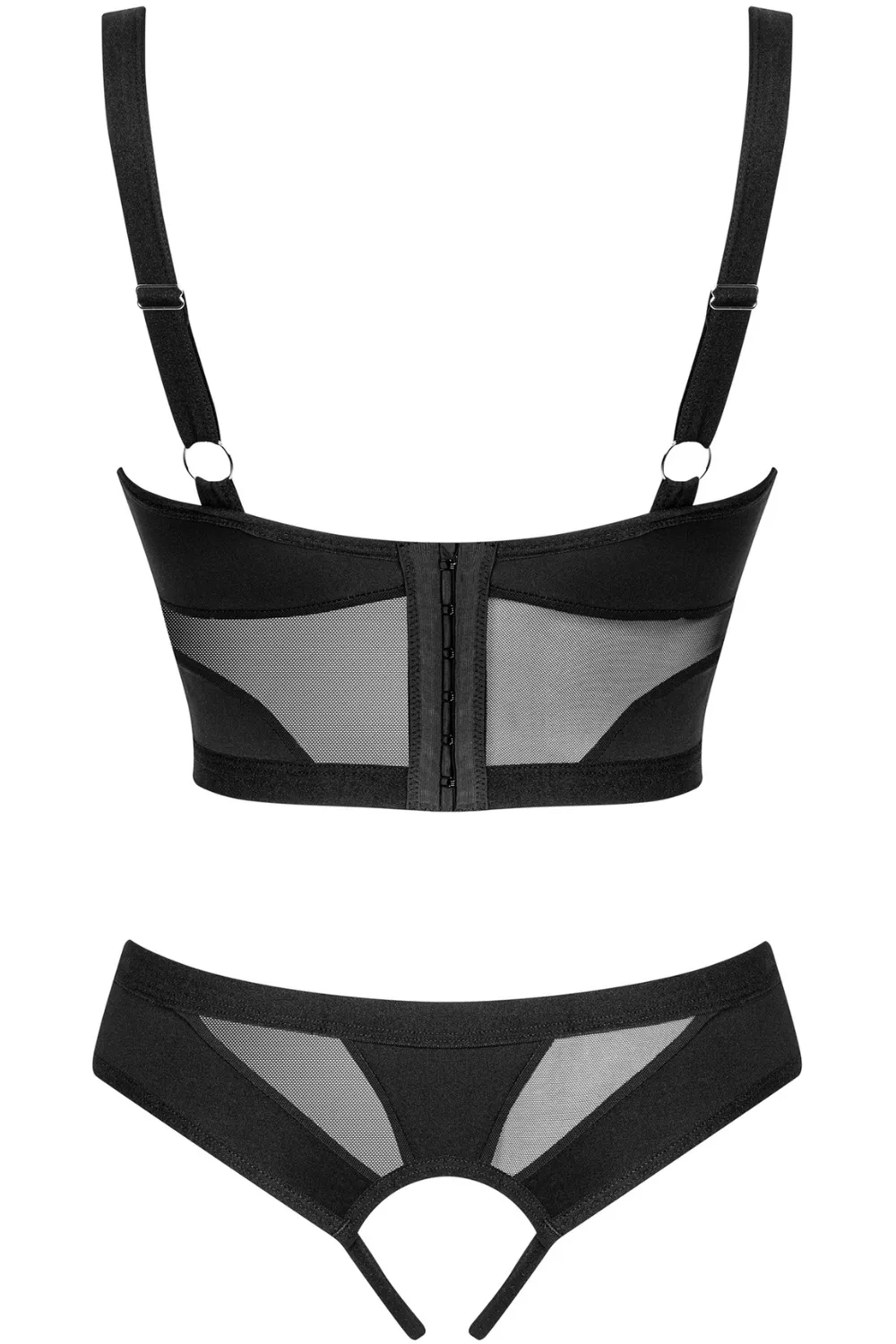 Chic Amoria Cupless Bra & Crotchless Thong