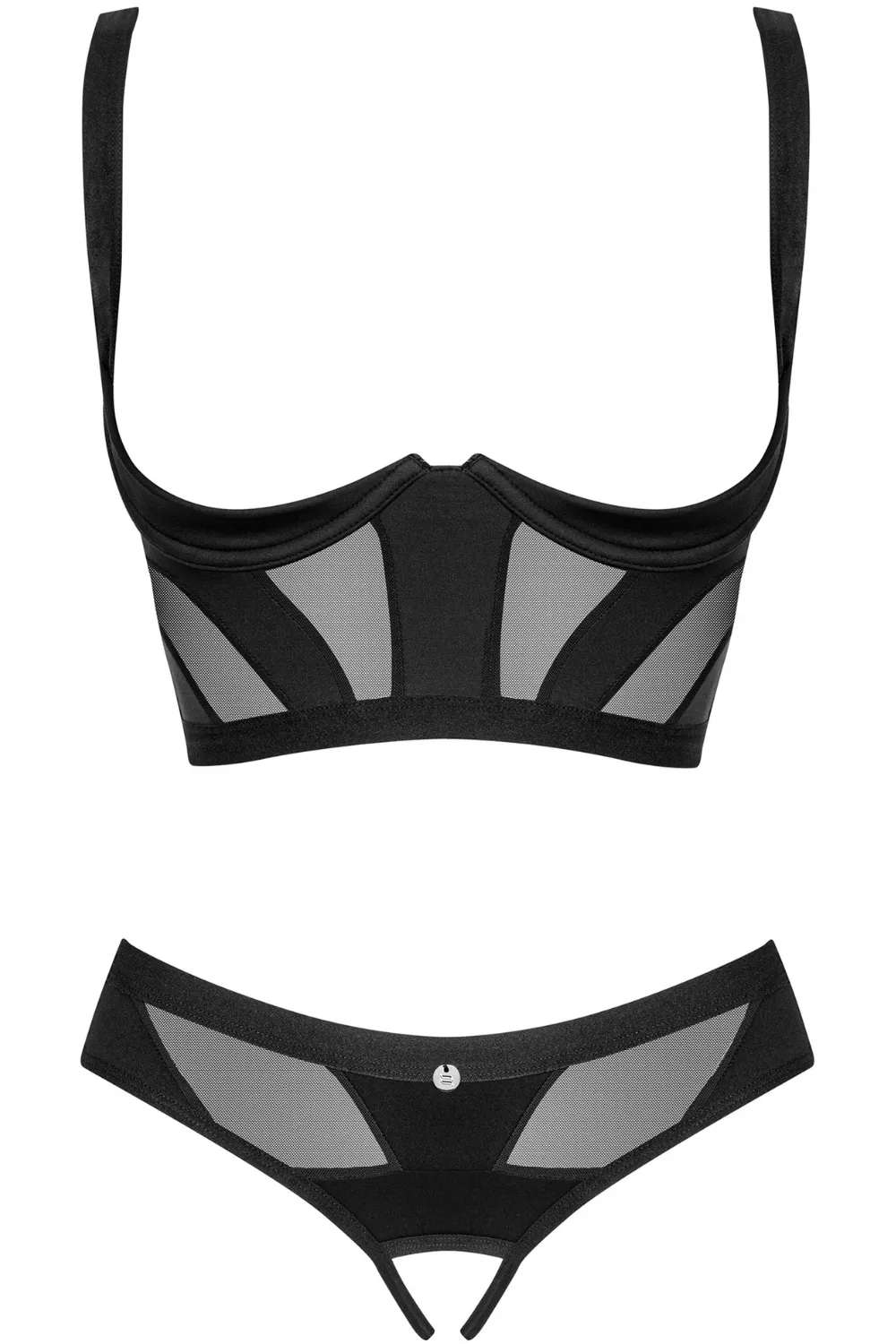 Chic Amoria Cupless Bra & Crotchless Thong