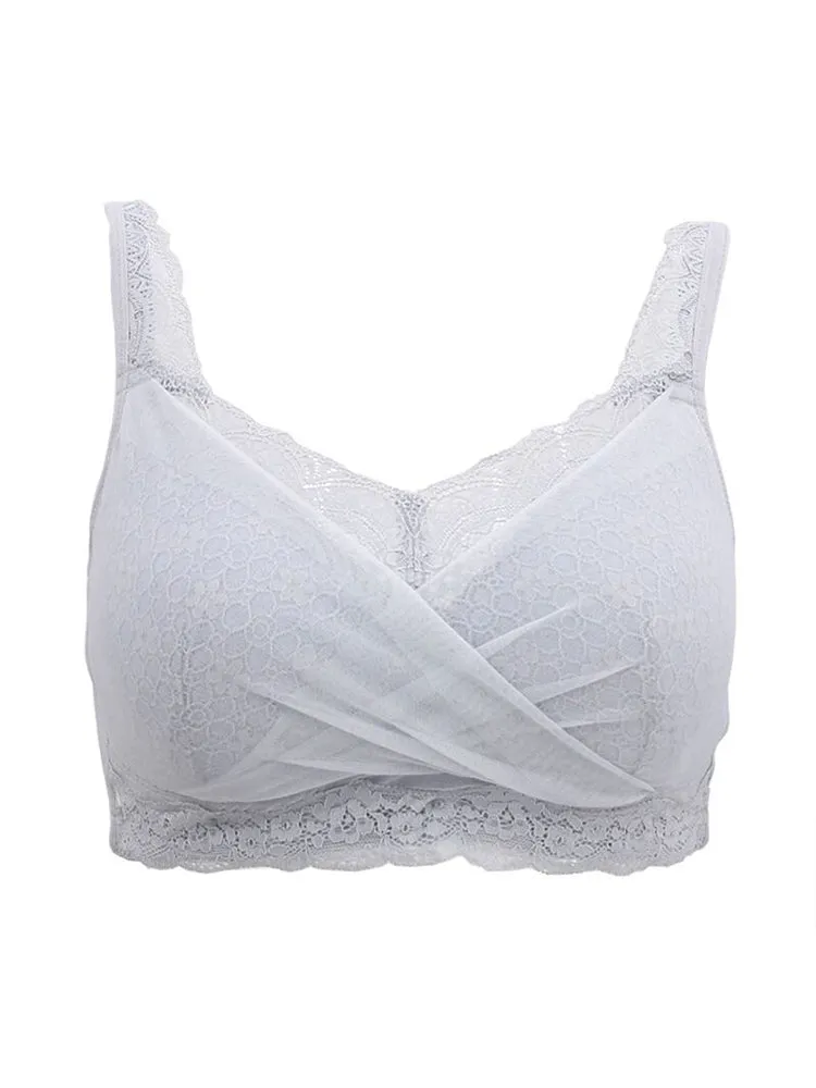 Comfort Lace Wireless Full Figure Bandeau Bra