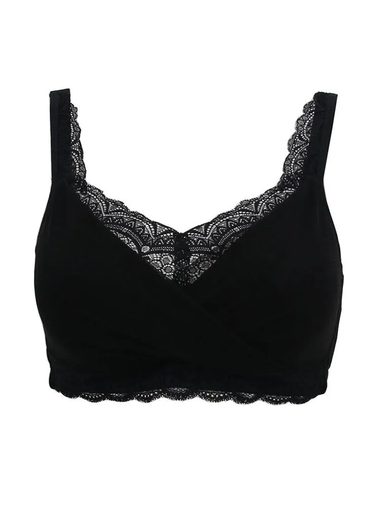Comfort Lace Wireless Full Figure Bandeau Bra