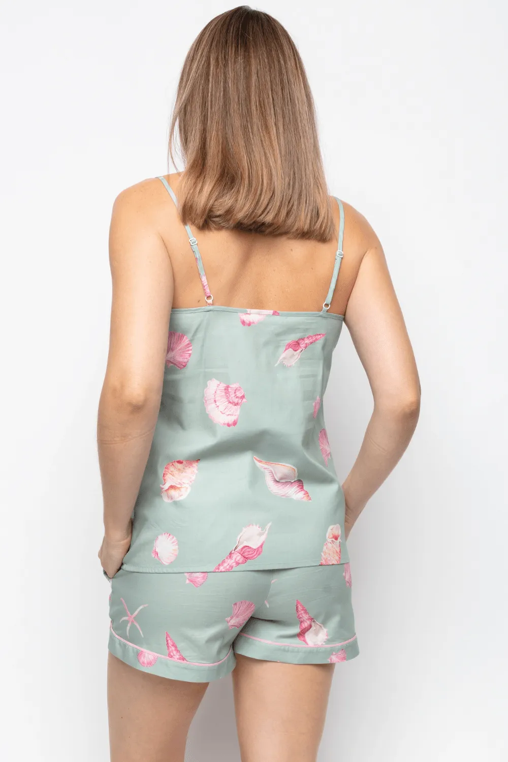 Coral Shell Print Shorts, Size UK 14