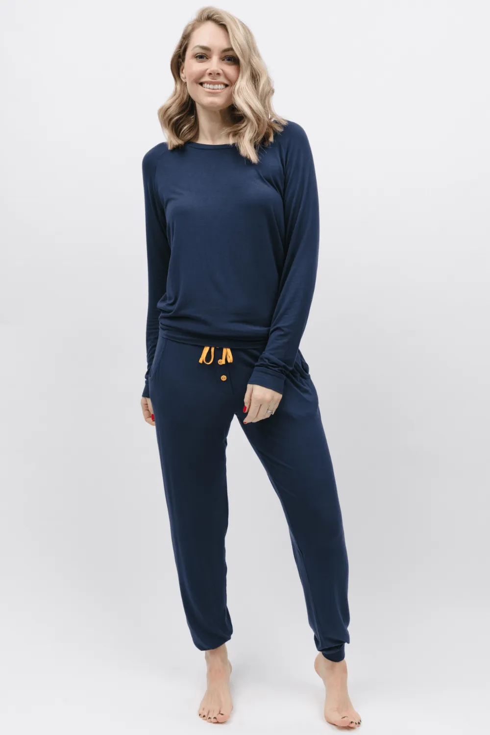 Cosmo Navy Jersey Pants