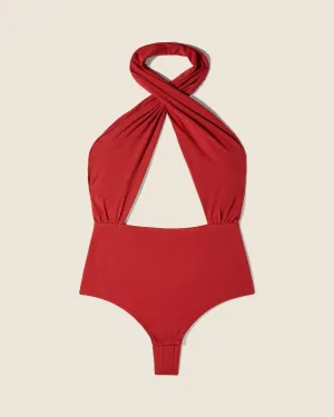 Cross Halter Bodysuit