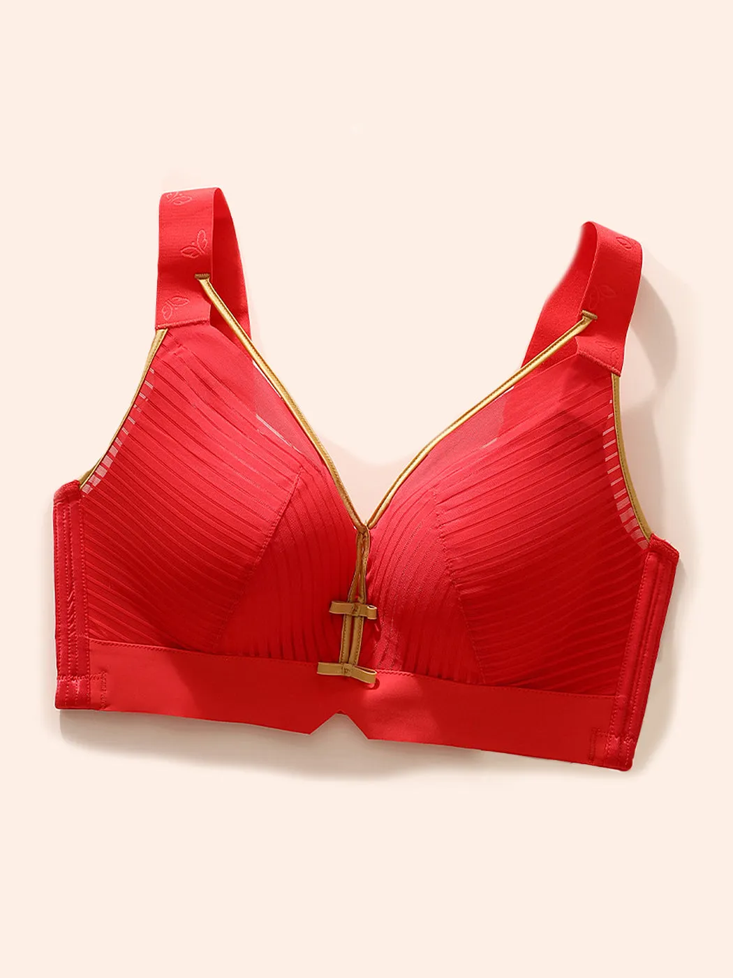 Cute Solid Color Sexy Side Support Wireless Bra