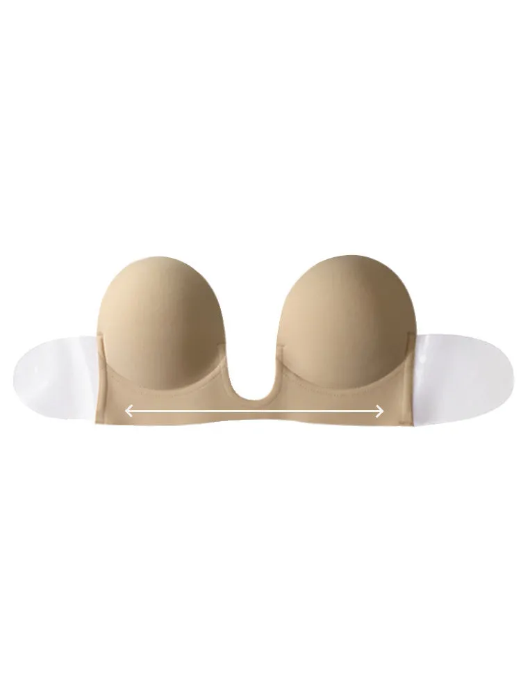 Deep U-Shaped Invisible Strapless Sticky Adhesive Bra