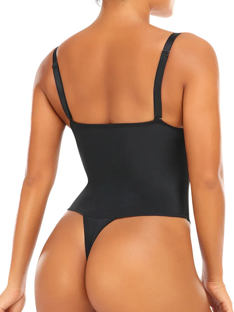 Deep V Slimming Thong Bodysuit Shapewear