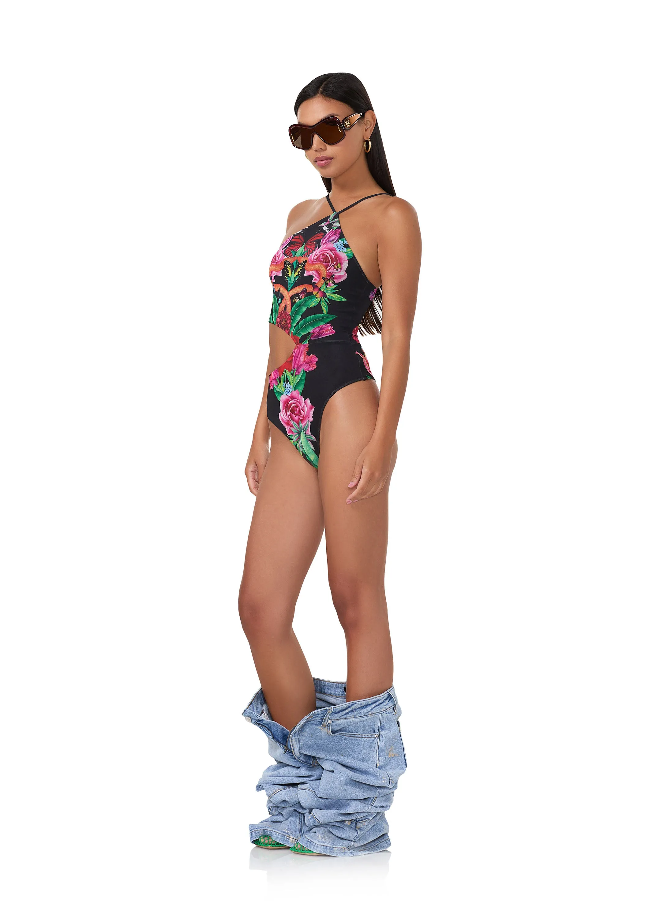 Delos Cutout Bodysuit - Body Floral