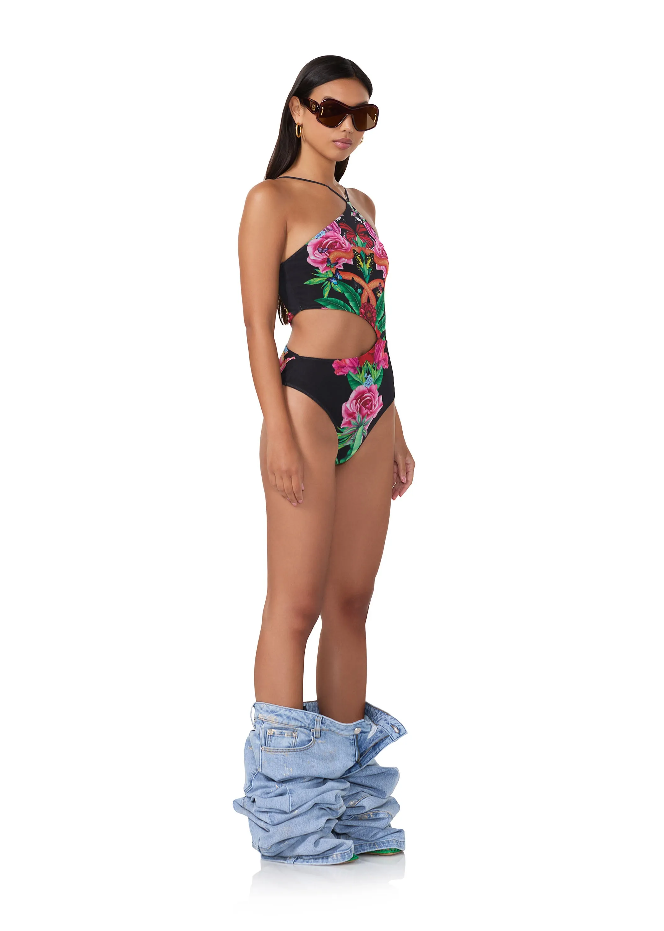 Delos Cutout Bodysuit - Body Floral
