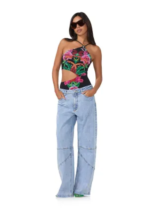 Delos Cutout Bodysuit - Body Floral