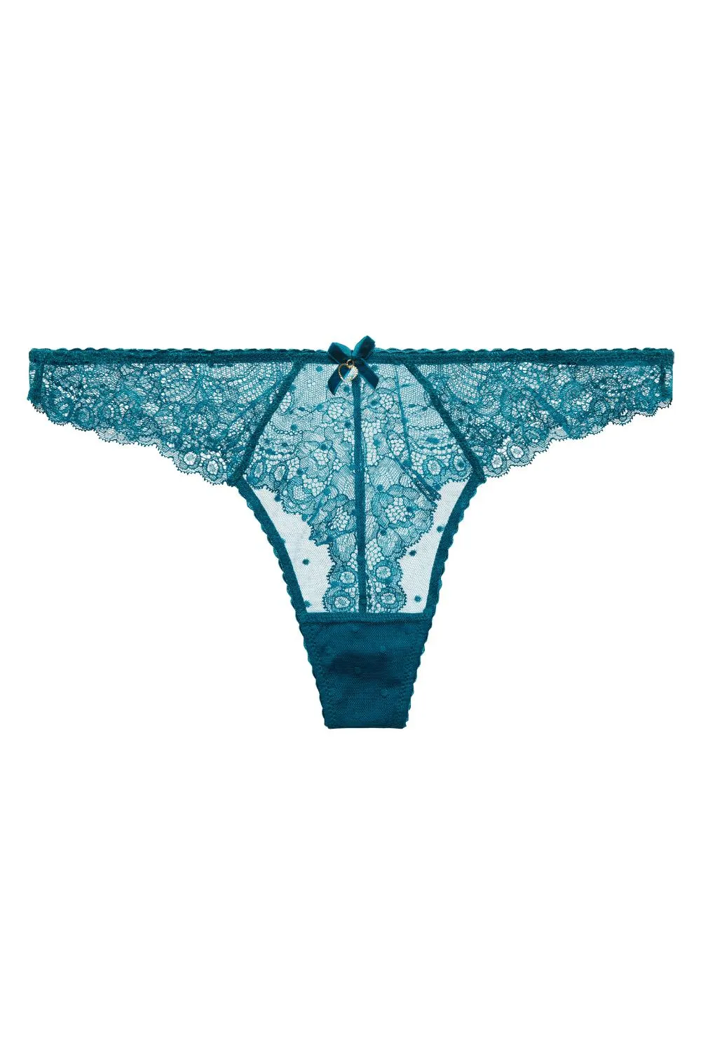 Dita Von Teese Fiamma Lace G-String Panty Corsaire Blue