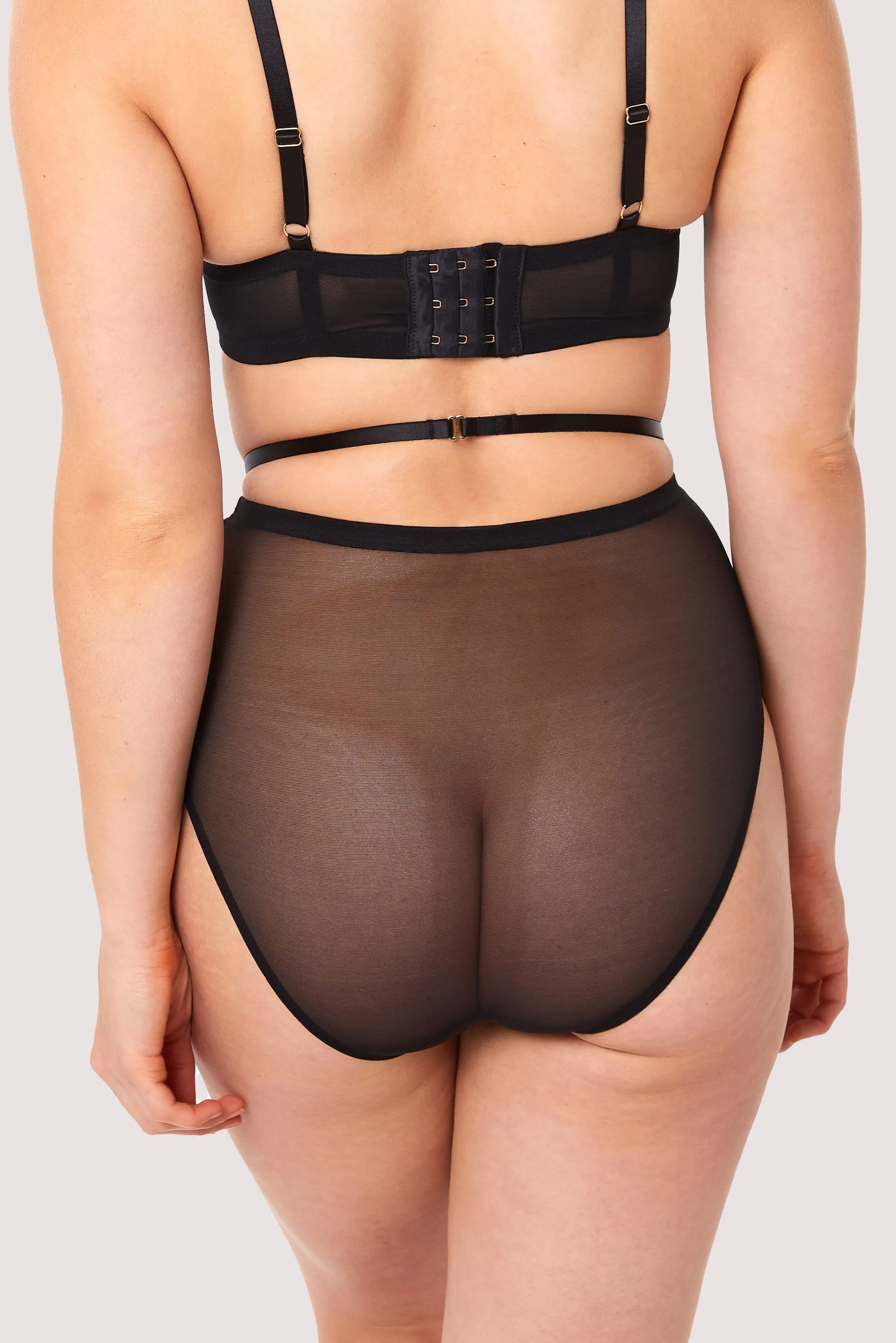 Eddie Black Crossover Wrap High Waist Brief