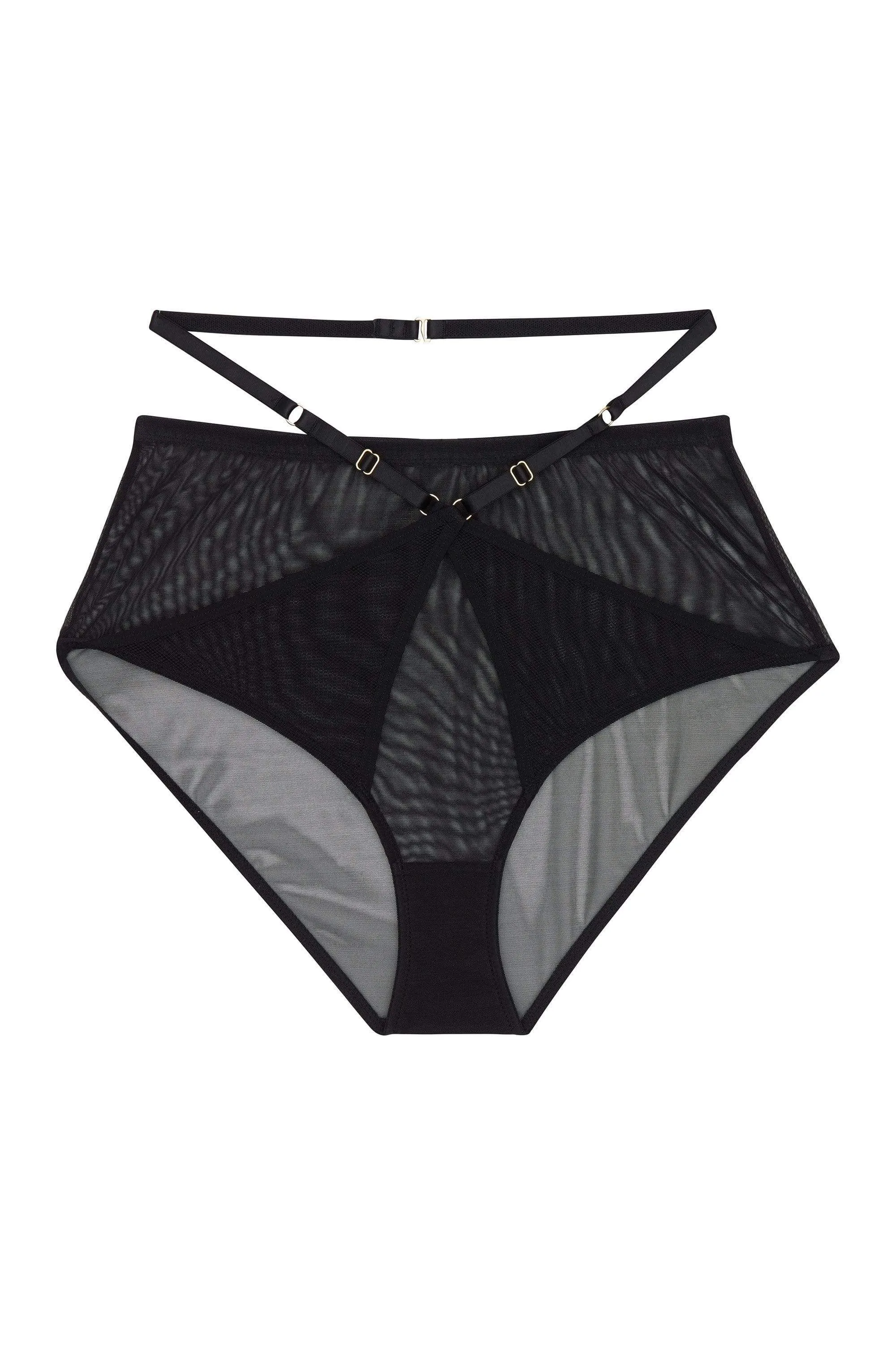Eddie Black Crossover Wrap High Waist Brief