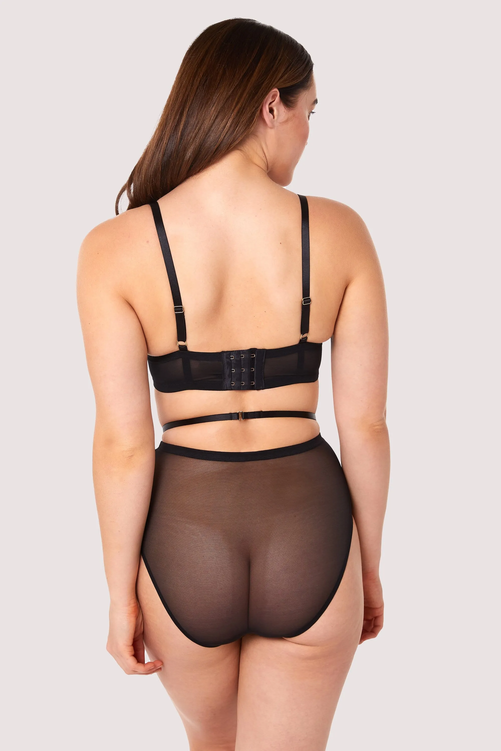 Eddie Black Crossover Wrap High Waist Brief