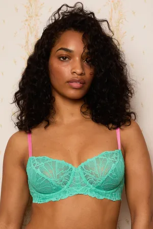 Eden Graphic Lace Underwire Bra Green