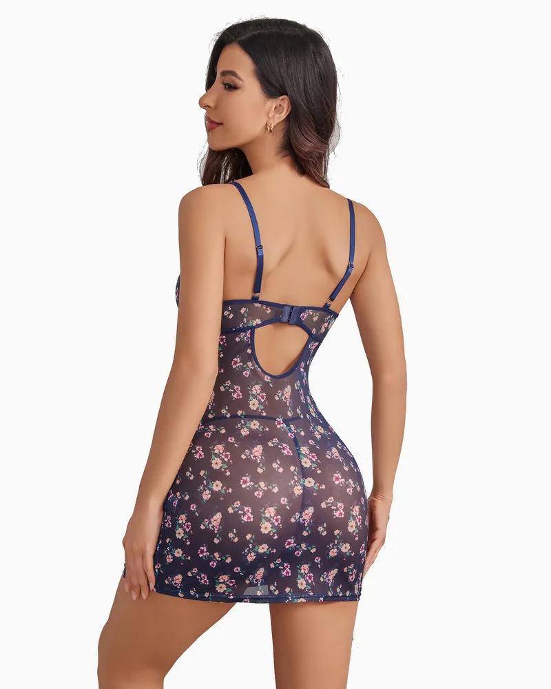Elf Lace Mesh Side Slit Chemise