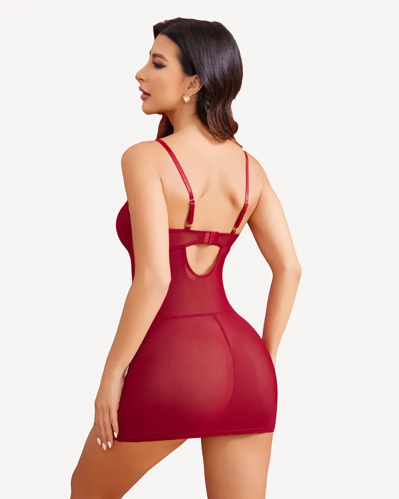 Elf Lace Mesh Side Slit Chemise
