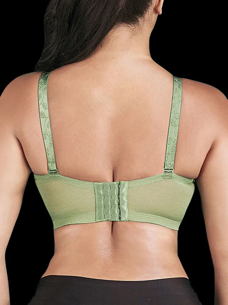 Embroidery Floral Sexy See Through Sheer Push Up Bras