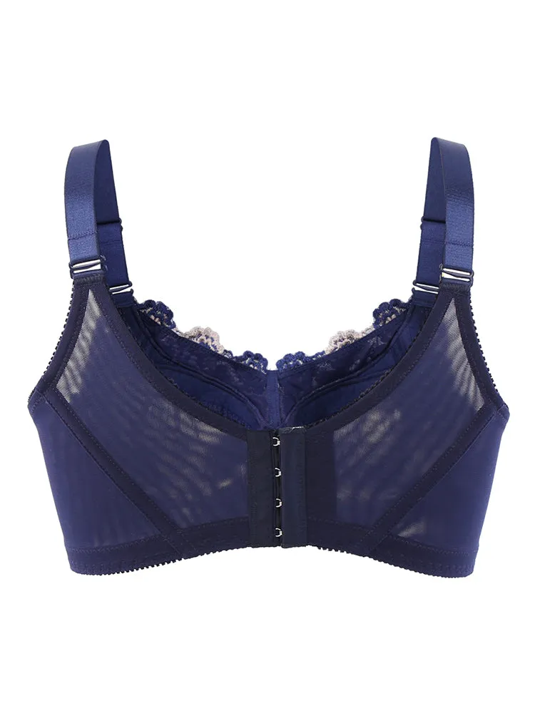 Embroidery Lace Full Cup Side Support Bras