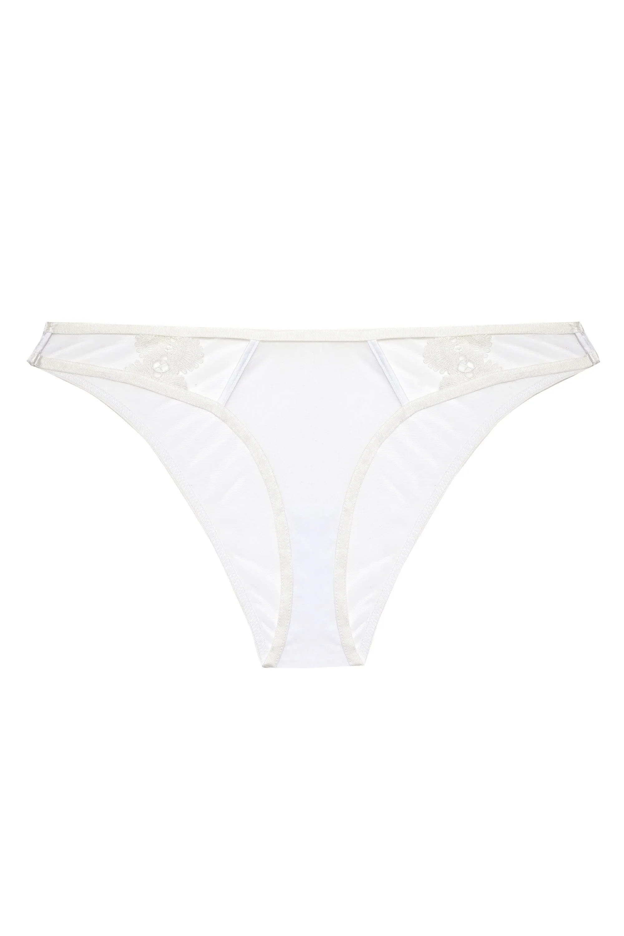 Esther White Lace Applique Brief