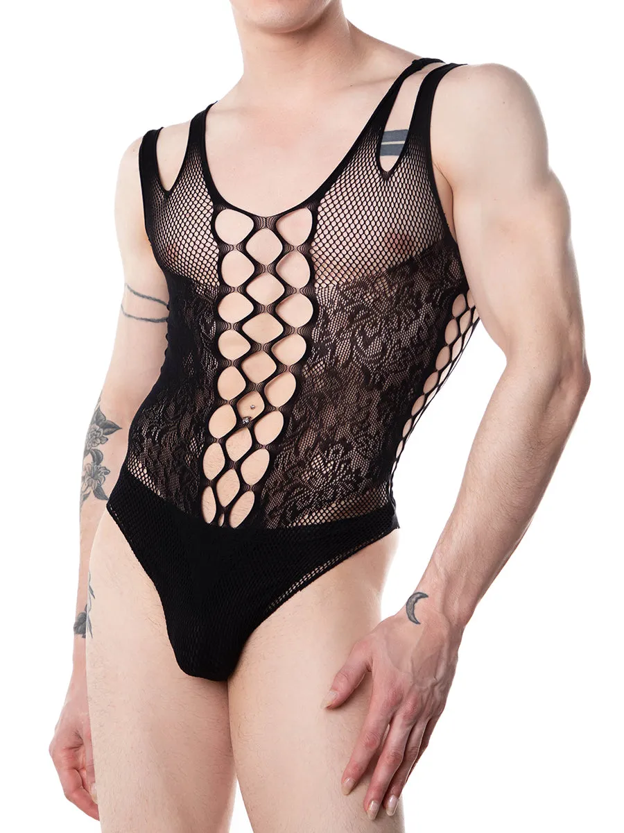 Fishnet and Lace Bodysuit