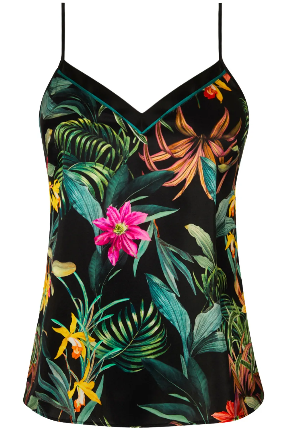 Fleurs Etoiles Silk Camisole