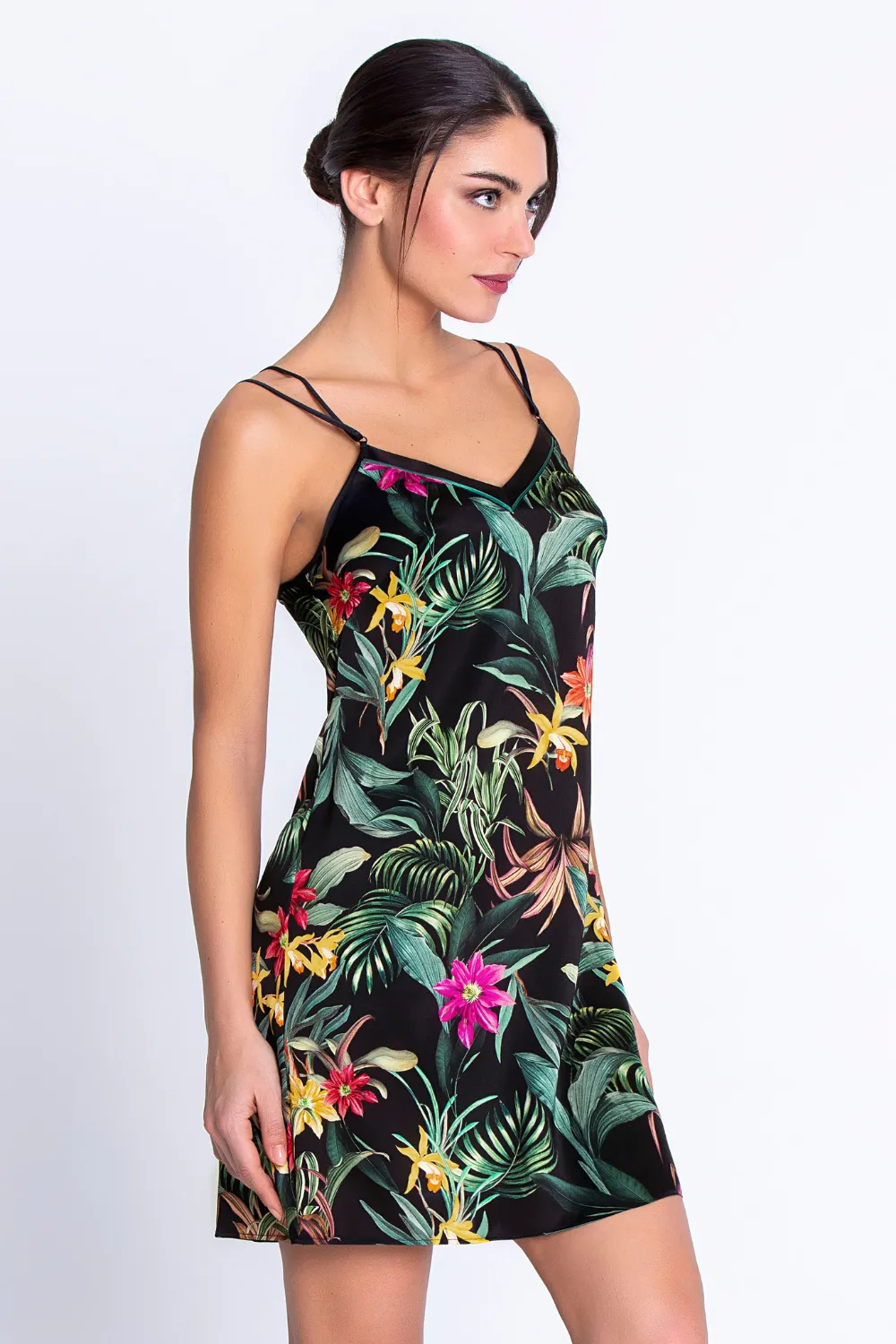 Fleurs Etoiles Silk Nightie
